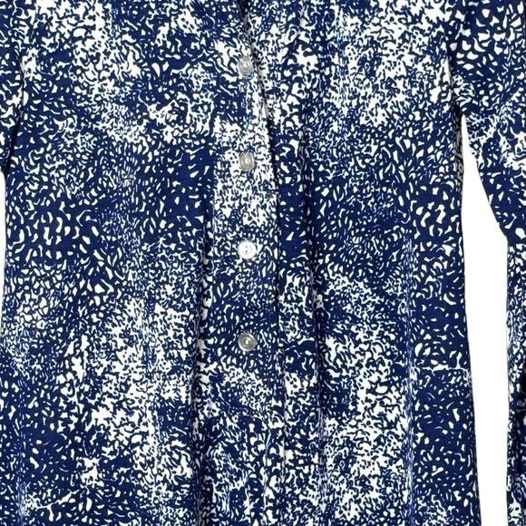 Vintage Size 8 Family Fashions by Avon Union Made Blue White Shirt Dress - Picture 3 of 8